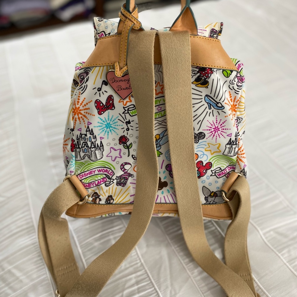 Dooney & Bourke White Multicolor Disney Character Print Backpack - Picture 16 of 16